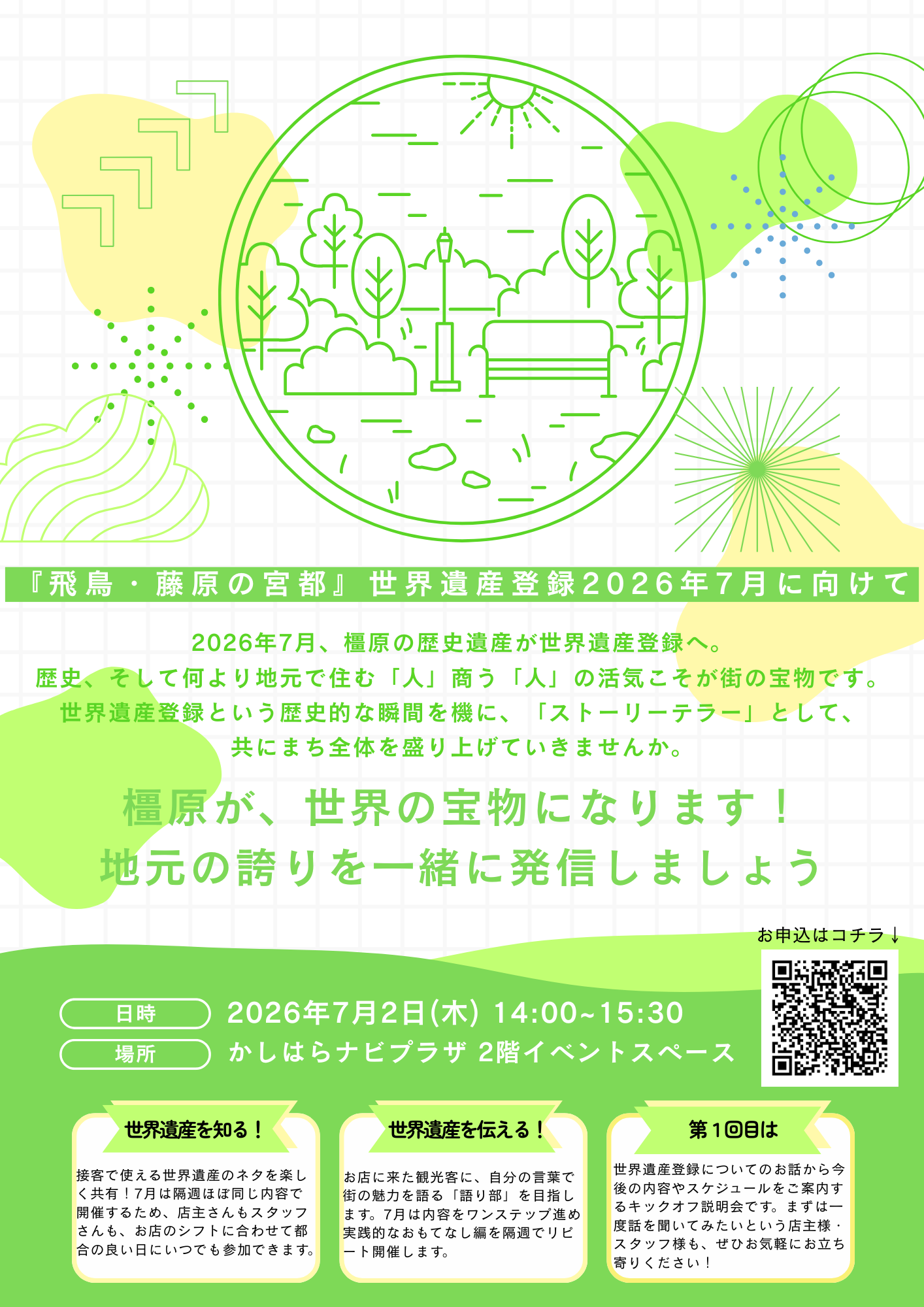 【飛鳥・藤原の魅力を伝える「語り部」になりませんか？🗣】