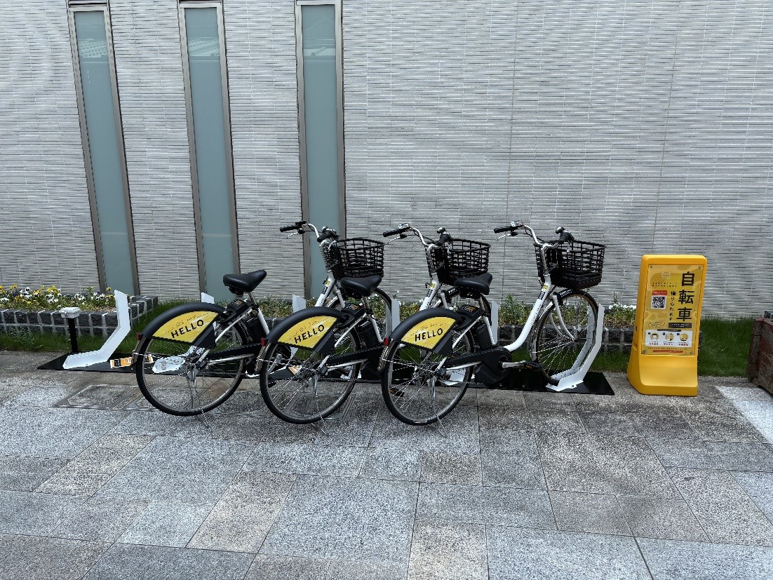ナビプラザでシェアサイクルの設置がはじまりました！